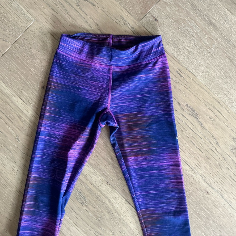 Adidas Purple and Pink Leggings with Iridescent Finish